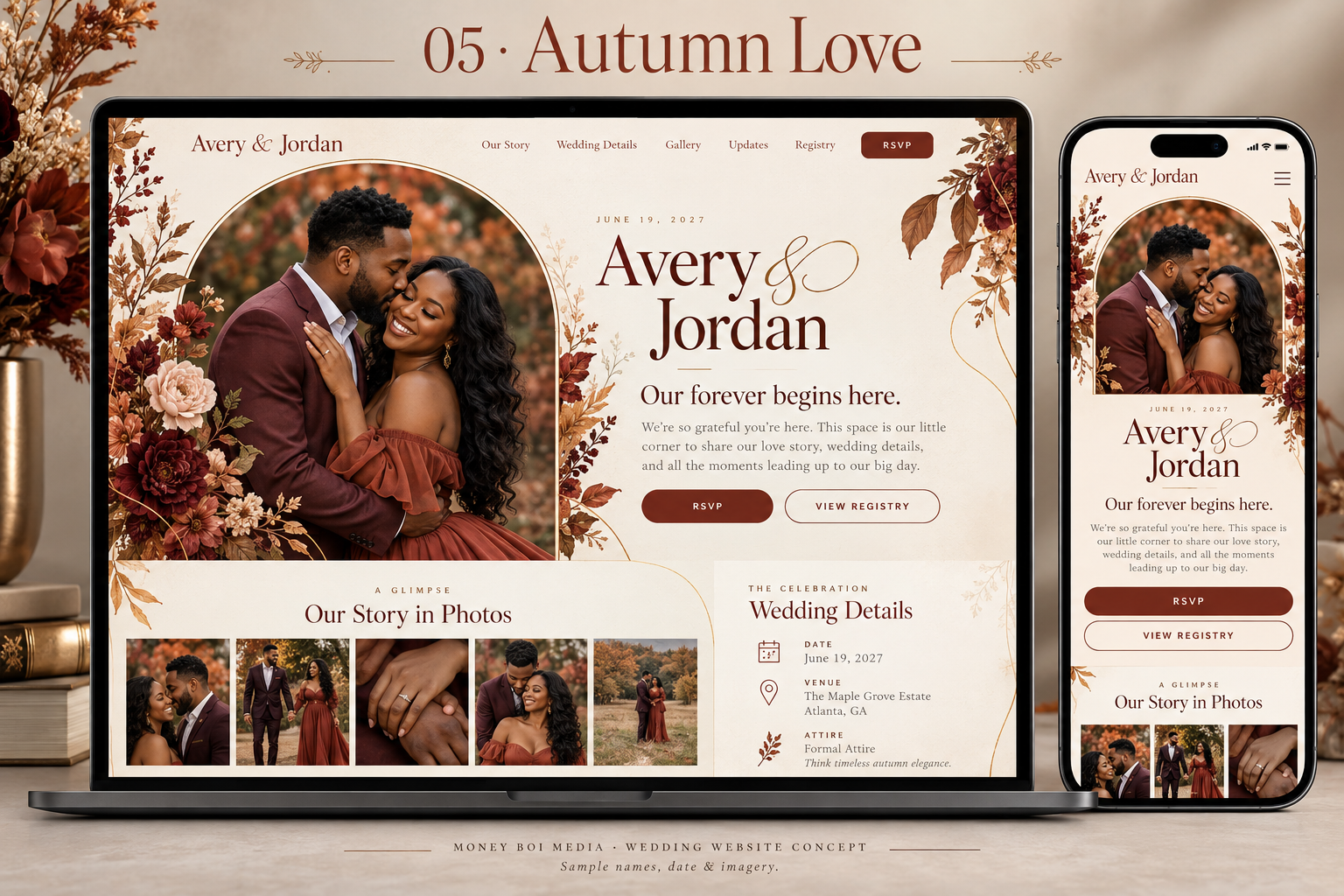 Autumn Love — Wedding Website