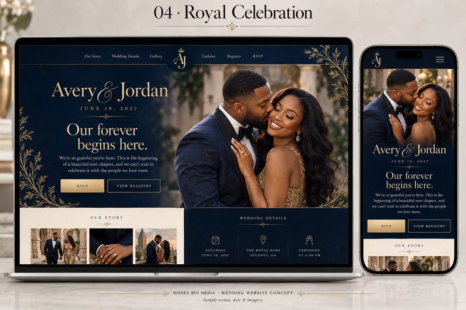 Royal Celebration — Wedding Website